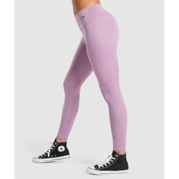 Purple Gymshark Training Graphic High Waisted Women's Leggings Size Small - Picture 3 of 12